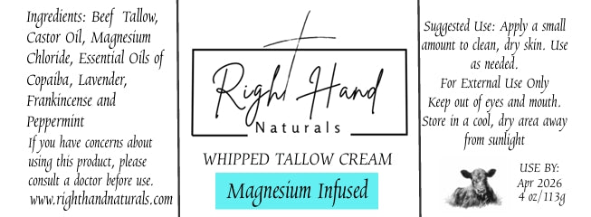 MAGNESIUM INFUSED WHIPPED TALLOW CREAM